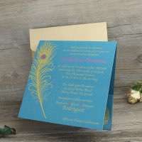 Customized Invitation Card Square Marriage Card Printing Customized Half Fold